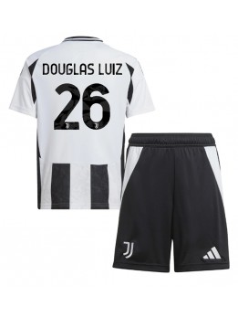 Juventus Douglas Luiz #26 Replika Hemmakläder Barn 2024-25 Kortärmad (+ byxor)